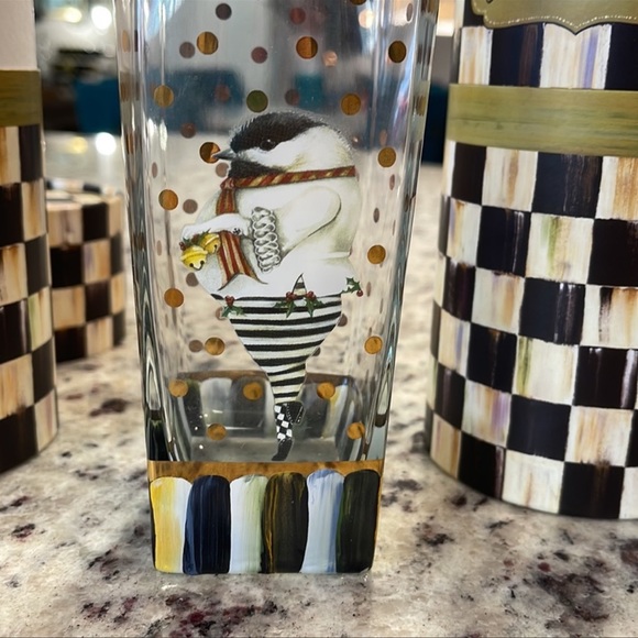 MacKenzie-Childs Other - Mackenzie Childs Mylittle Chickadee Cooler tall glasses penguin 🐧